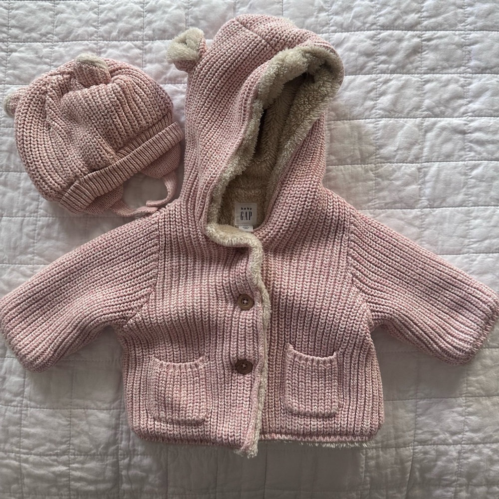 GAP sweater and hat included